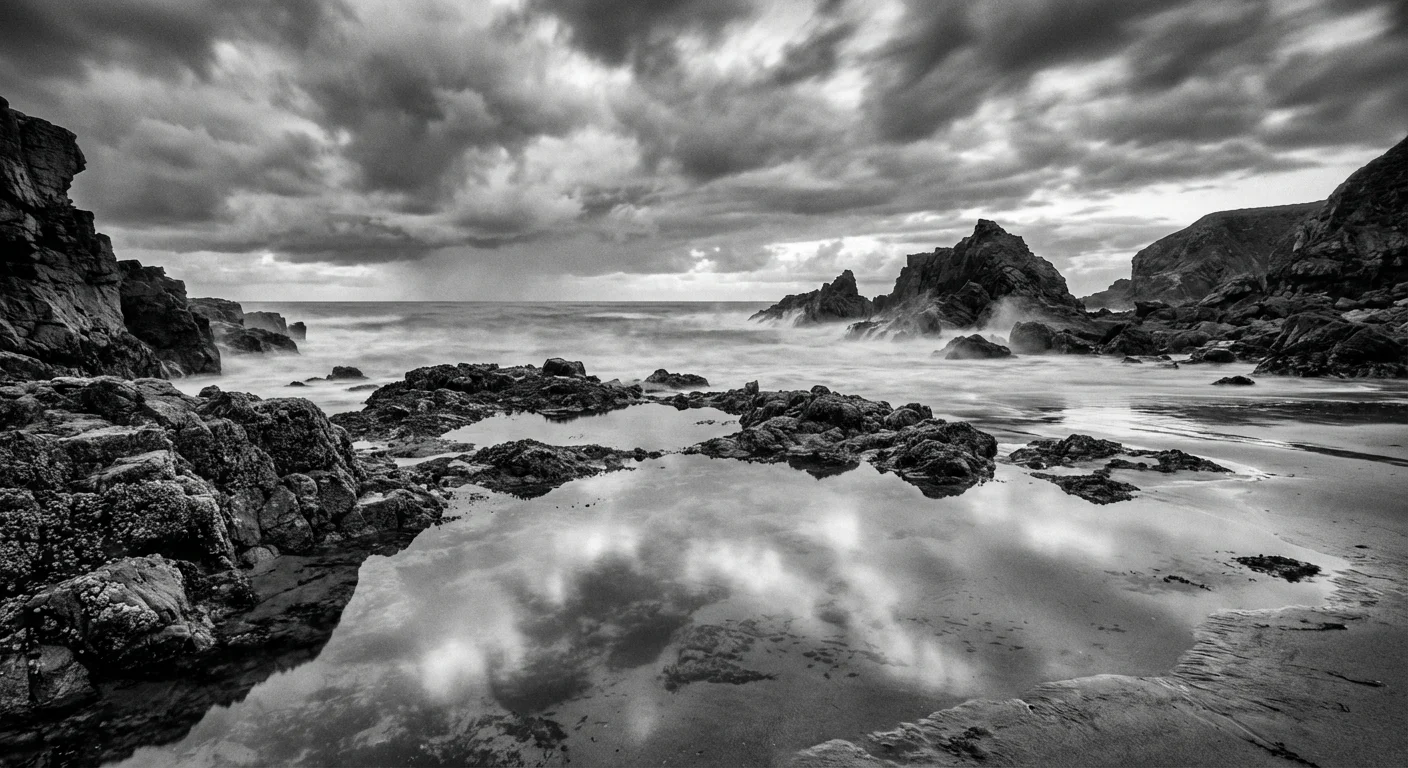 Beach on the Rocks – fine art fotografie door Caroline Tanghe